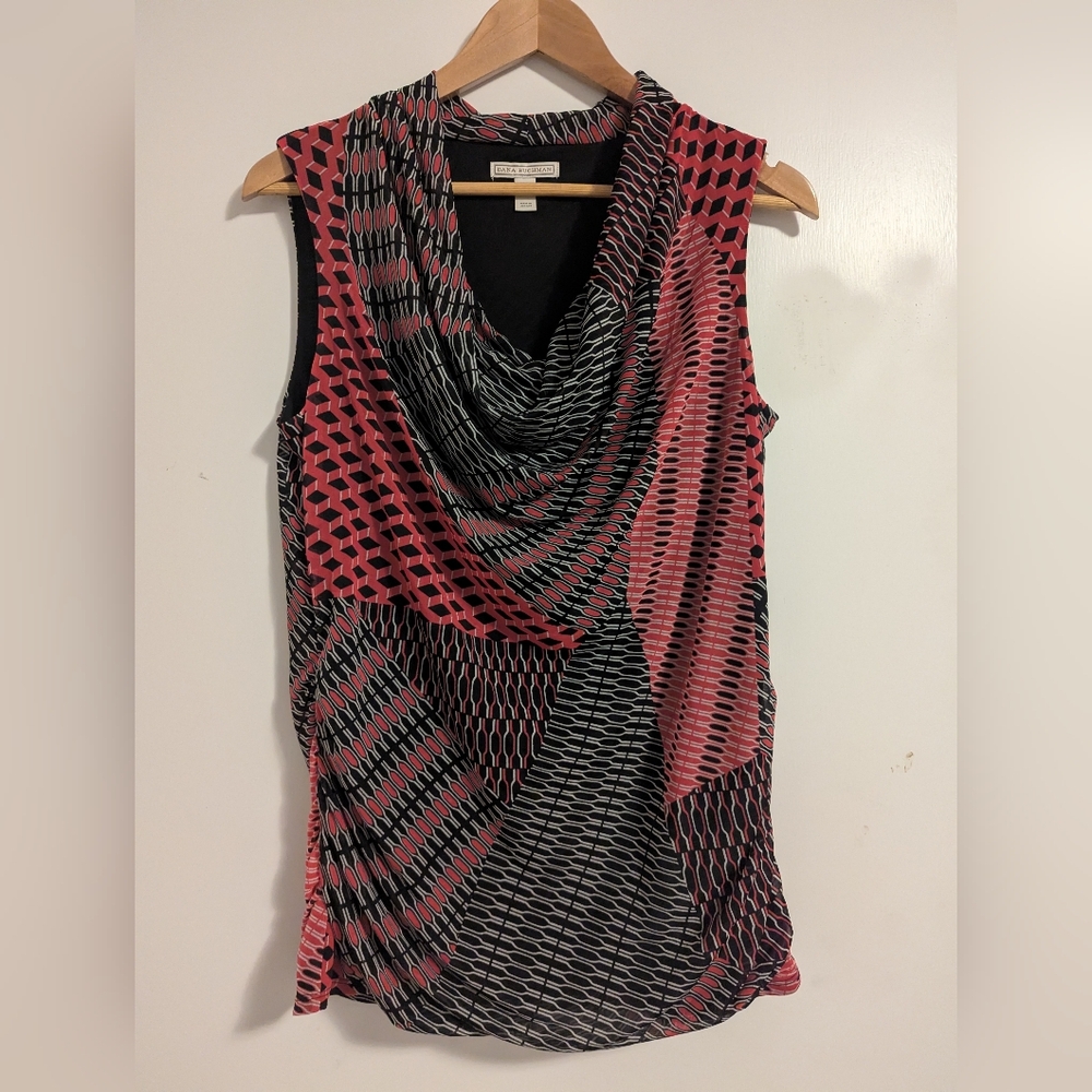 Dana Buchman Cowl Neck Sleeveless Top EUC